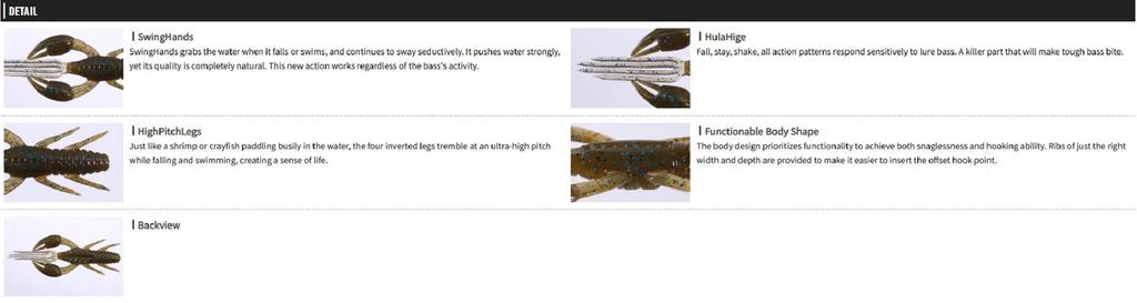 OSP Soft Lure Dolive Craw 2 Inches W-007 (9662)