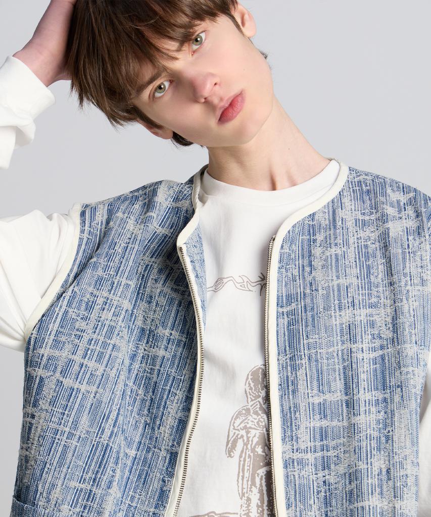 Tener Cracked Denim Camper Vest