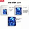 Manta de Delfín Escena de Luna Oceánica Manta Polar Decoración de Vida Marina Suave Cálida Todas las Estaciones Regalo para el Hogar