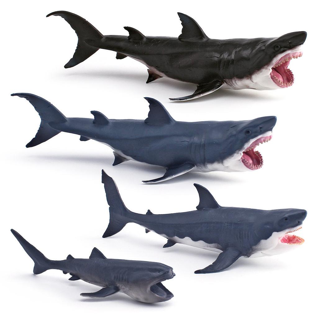 Marine Animal Pvc Model For Kids Educational Toy Shark With Large Mouth And Seaworld Theme