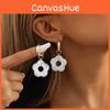 Stylish Resin Flower Earrings Modern Geometric Design Perfect For Street Snap