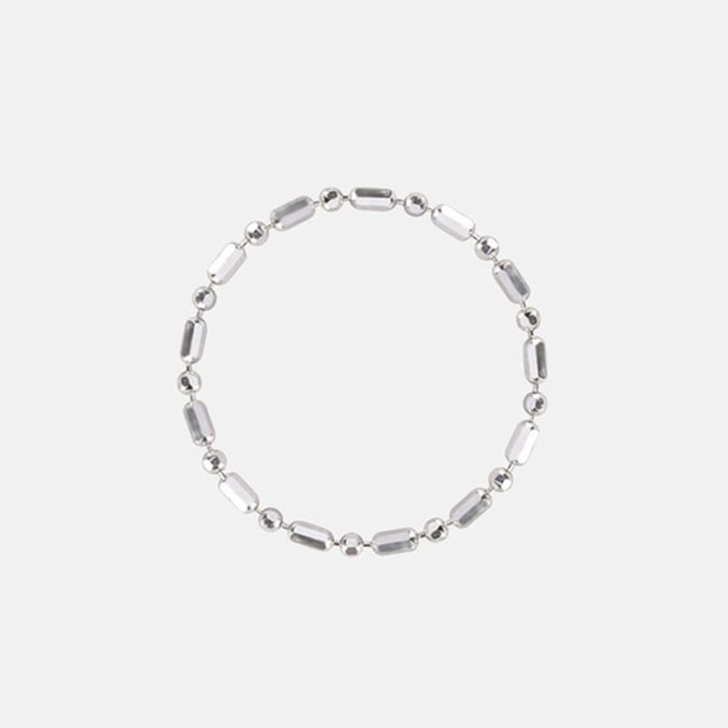 JUDY AND PAUL [925 Silver] Ariella Ball Point Silver Chain Ring