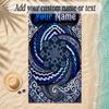 Mandala Theme Soft Beach Towel Personalized Custom Name Text Towel Portable for Beach Pool Travel