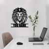 Custom Lion King Metal Wall Art Personalized Iron Nameplate Home Decor