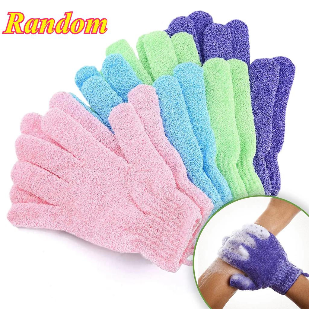 1-10pcs Colourful Exfoliating Gloves Bath Gloves For Shower Double Sided Exfoliating Gloves For Spa Massage And Body Scrubs