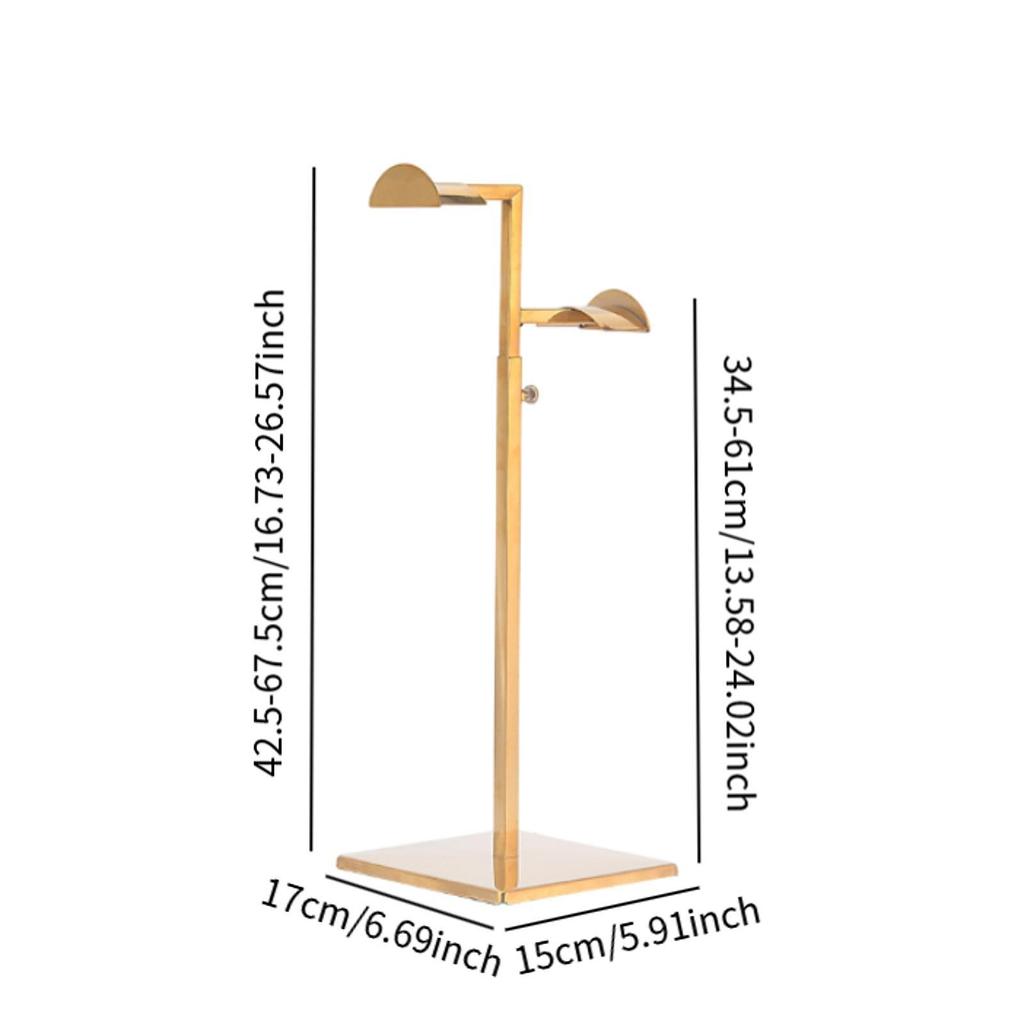 Purse Display Stand Stainless Steel Rack for Women’s Handbags Adjustable Height Holder Shelf Organizer