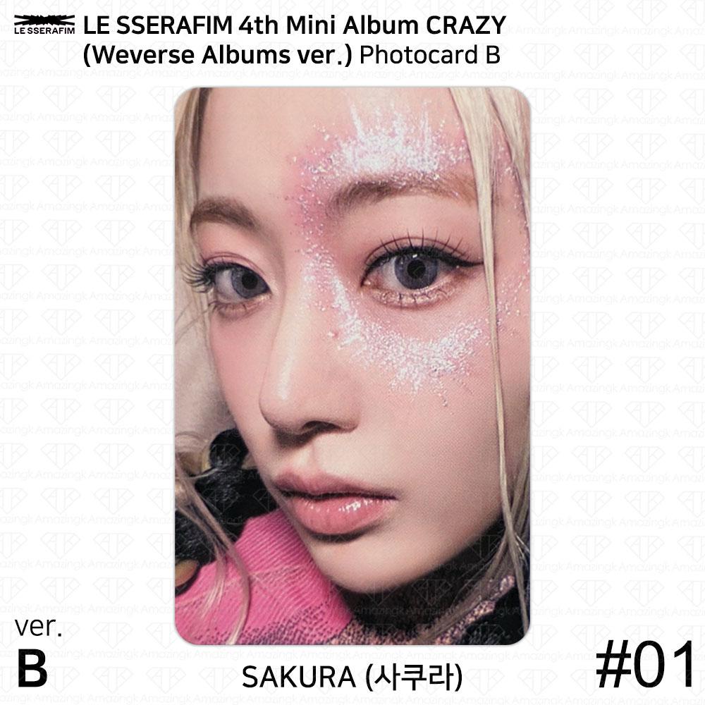 LE SSERAFIM 4to Mini Álbum CRAZY Weverse Álbumes Ver Foto Oficial QR KPOP