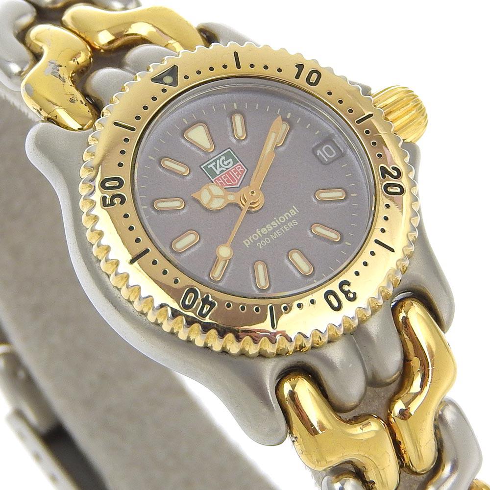 Tag Heuer Professional Watches S95 208 Combination grayDial Stainless Steel Quartz Analog Display Women Used