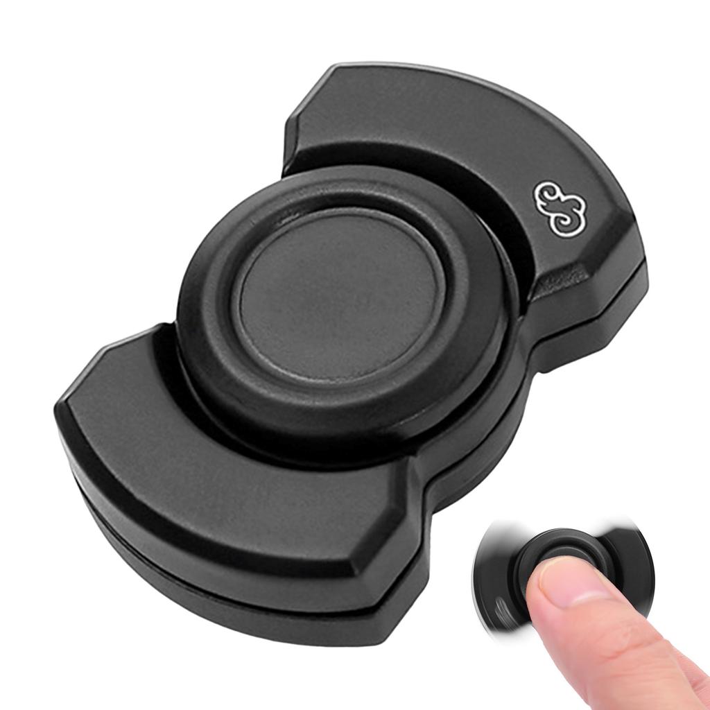 Triple Action Metal Fidget Spinner for Adults Zinc Alloy Tactile Sliding Knob Anti Anxiety Desk Toy with Smooth Rotation Click and Slide Functions