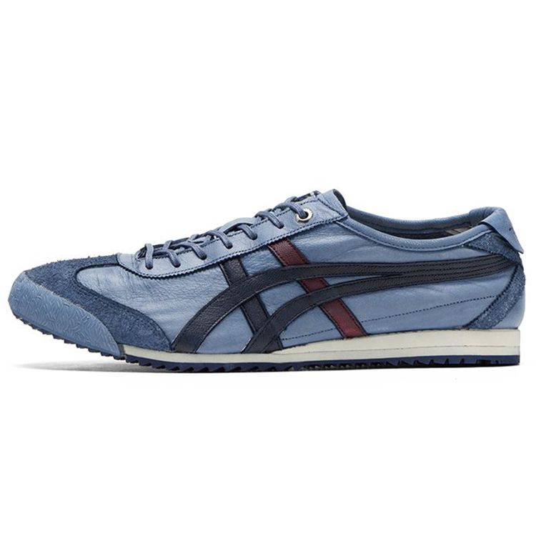 ONITSUKA TIGER Mexico 66 Sd Šněrovací Kožené Odolné Lehké Běžecké Boty s Nízkým Svrškem Unisex tenisky Modrá 1183C068-400