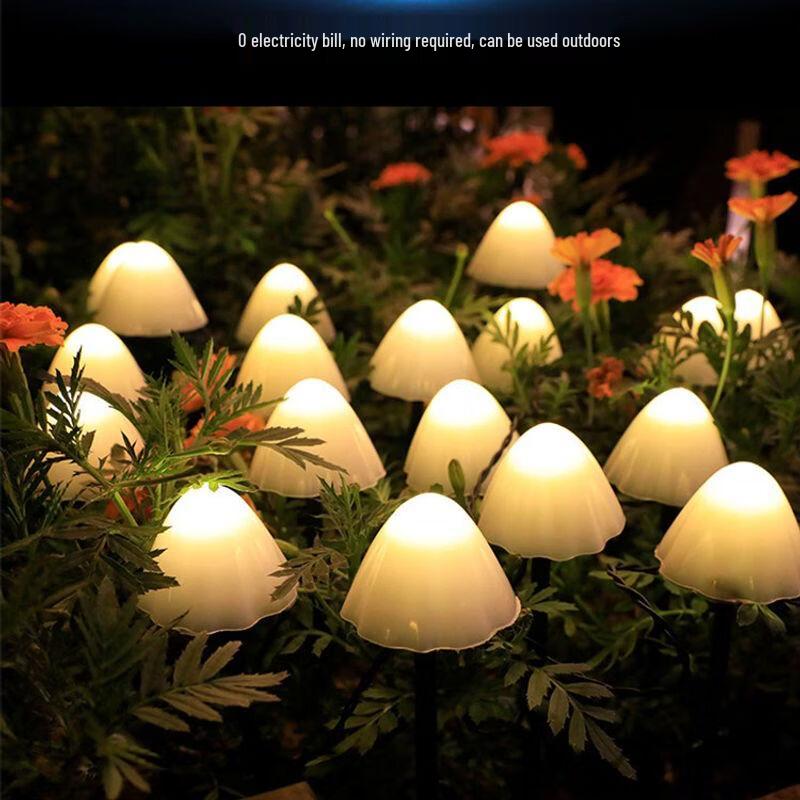 Outdoor Mushroom & Firefly Landscape Lights