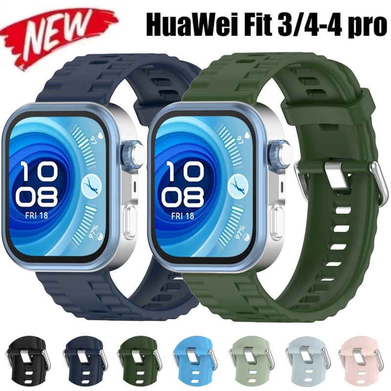 

Silicone Loop For Huawei Watch Fit 3 band Smartwatch Accessories Replacement Sport Correa Bracelet Huawei Watch fit 4 pro Strap рожевий