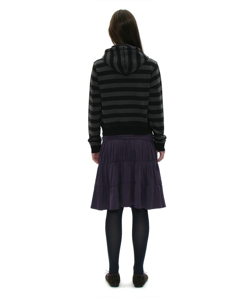 Partimento Woman Pwc Jersey Shirred Tiered Midi Skirt_Midnight Plum