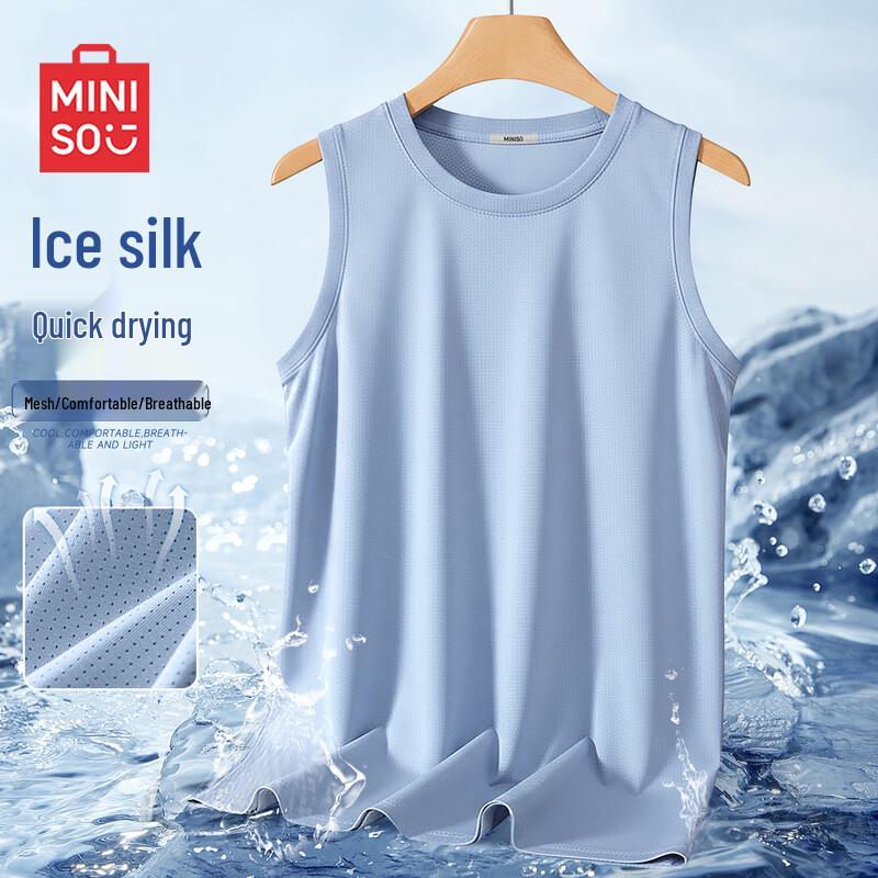 MINISO Men s Ice Silk Quick-Dry Sleeveless Tee M