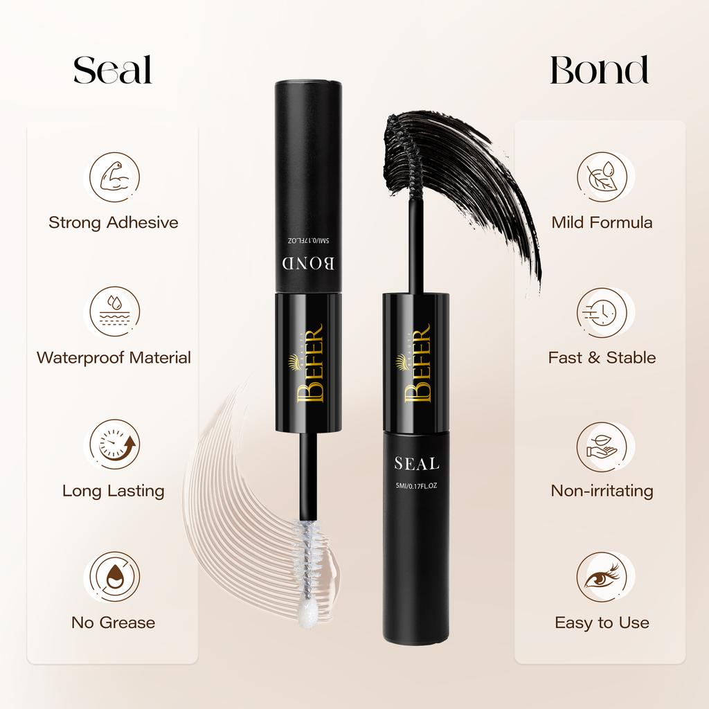 Befer Clusters Lashes Kit Natural Lash Clusters Set Hight Quality False Eyelashes DIY Lash Extension With Bond&Seal Glue Remover