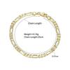 XP Jewelry -- ( 19.5 / 25 Cm X 6 Mm ) Fashion Figaro 3:1 Bracelet For Men Jewelry 14 K Light Gold Plated Eco- Friendly
