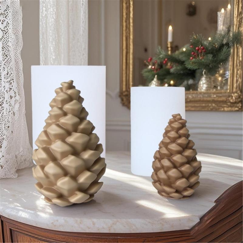 Lebensmittelechtes Silikon Weihnachtszapfenform für Bastelarbeiten und Heimdekorationen