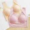 Large Size Lace Beautiful Back Without Steel Ring Women's Underwear High-elastic Light-weight Sleep Vest-style Plus Size Bra