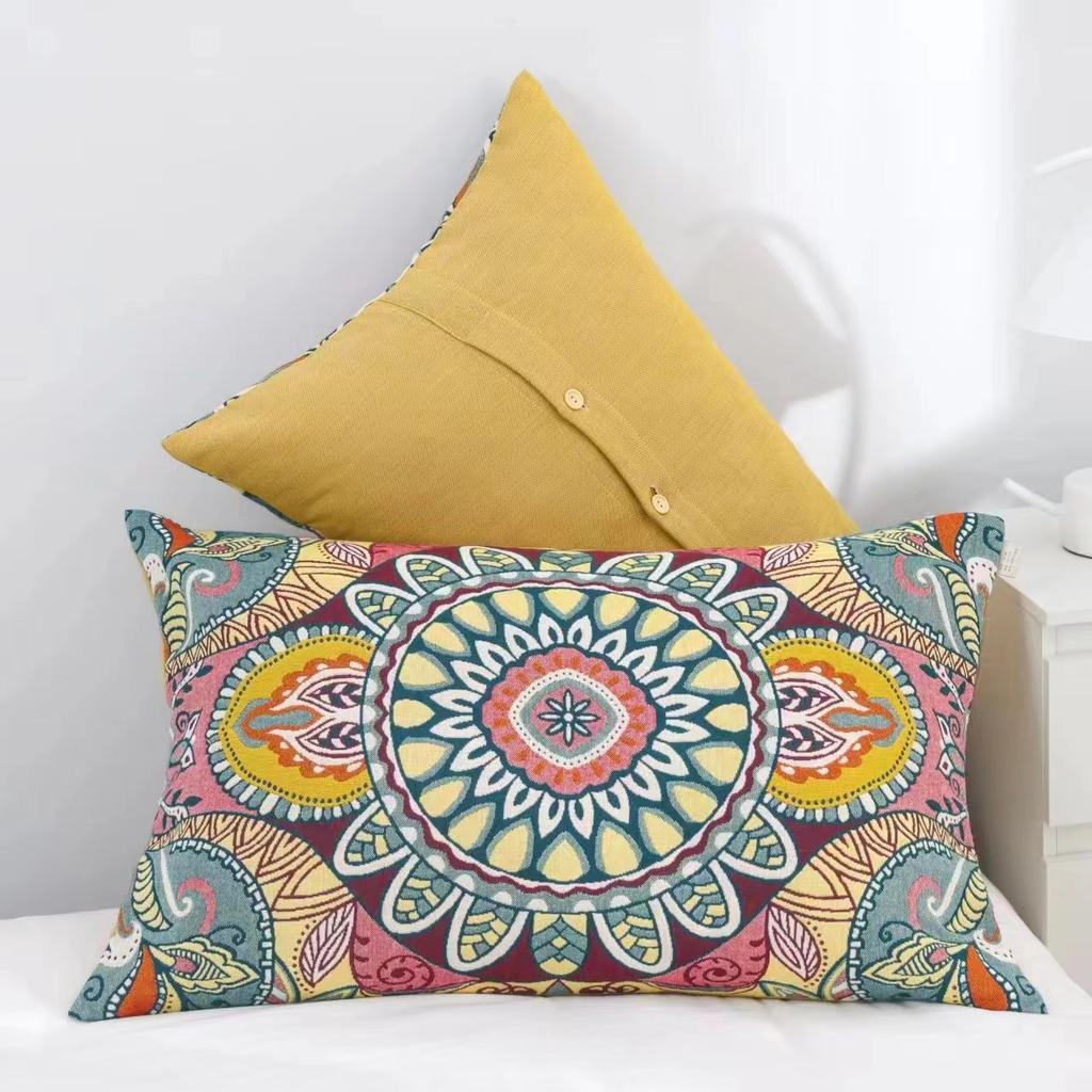 Simple Gauze Thickened Cotton Pillowcases, A Pair of Soft Cartoon European Cotton Simple Pillowcases, Non-slip and Non-falling Off