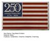 250th Anniversary Flag Metal Emblem Patriotic Red Blue White Auto Badge 1776-2026 America