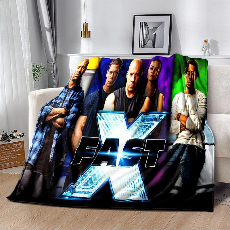 HD 10 Fast & Furious X 3D Printed Soft Plush Blanket,Flannel Blanket Throw Blanket for Living Room Bedroom Bed Sofa Picnic Kids