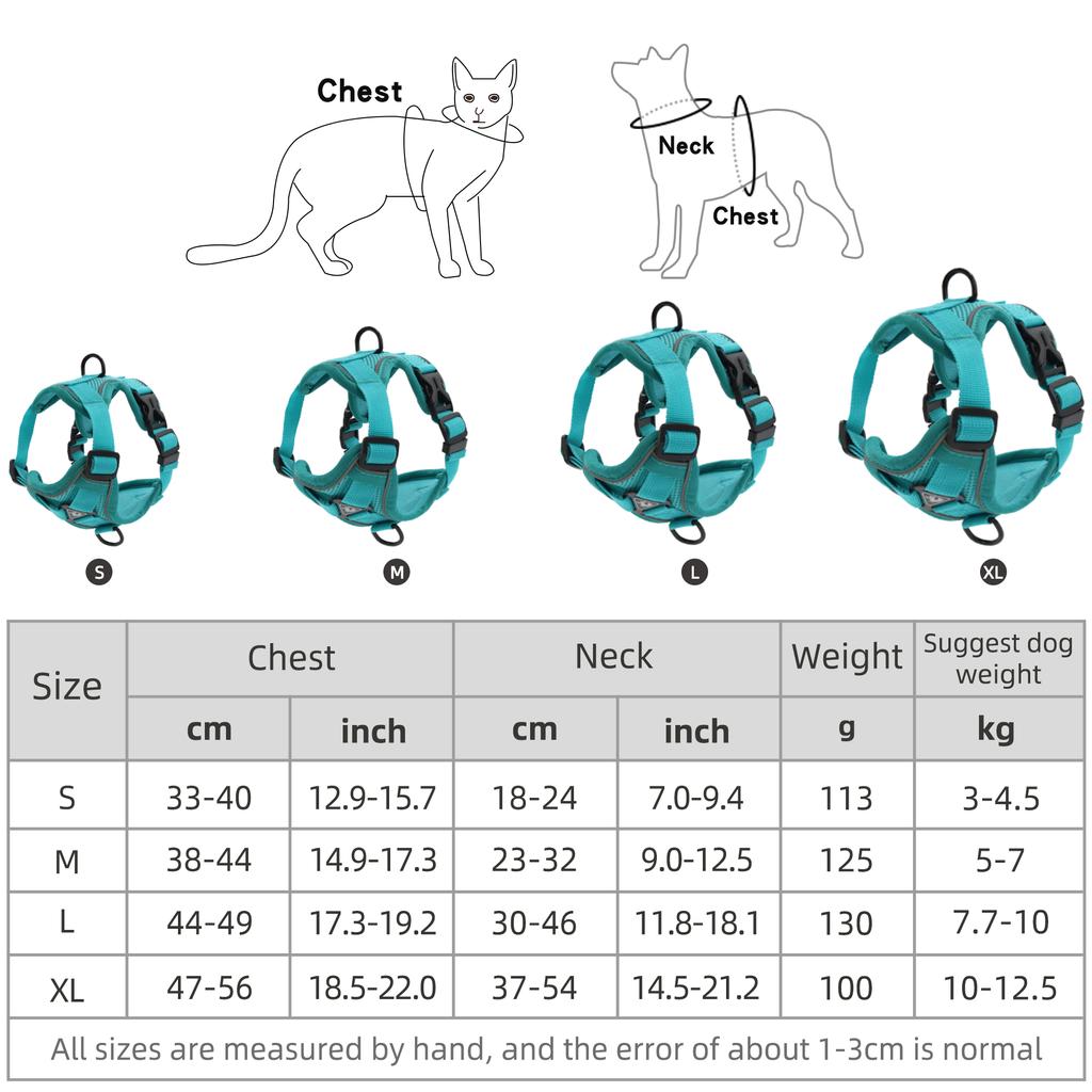 Cat Harness With 1.5m Traction Leash For Small Medium Dog No Pull Breathable Reflective Adjustable Puppy Saddle Pet Supplies