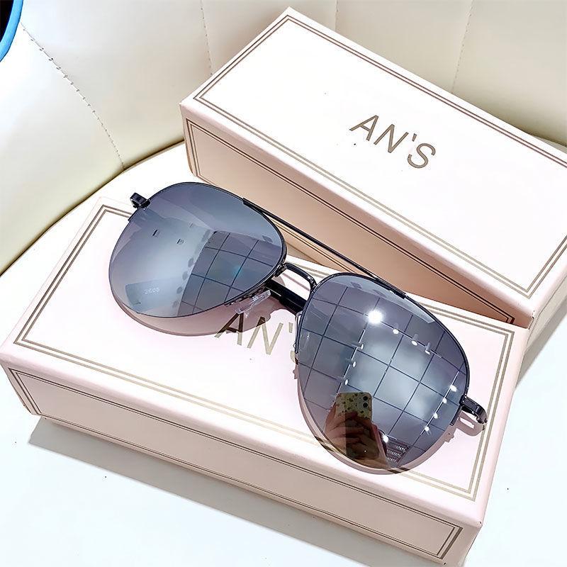 High quality Sunglasses Women Color gradient sunglasses Vintage Sun Glasses  Outdoor Fashion Large round sunglasses Male Female