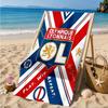 Lyon Football Crest Design Printed Microfiber Beach Towel, Soft And Absorbent, Quick-Dry, Ideal for Summer Travel, Beach Essential, Swimming Pool