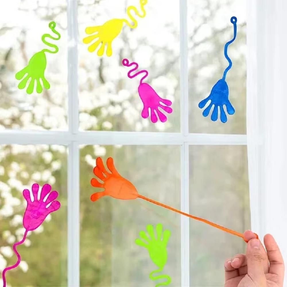 30 Pcs Funny Sticky Hands Toy Elastic Squishy Slap Palm Novelty Gift Party Game Birthday Educational Stress Relief