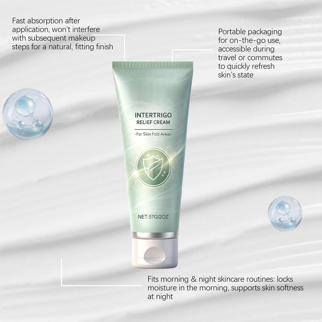 Hautfaltencreme 57g Beruhigende Nichtfettende Lotion Achselhöhlencreme für Damen Herren Reibungsreduzierung Feuchtigkeitsschutz Achselhöhle