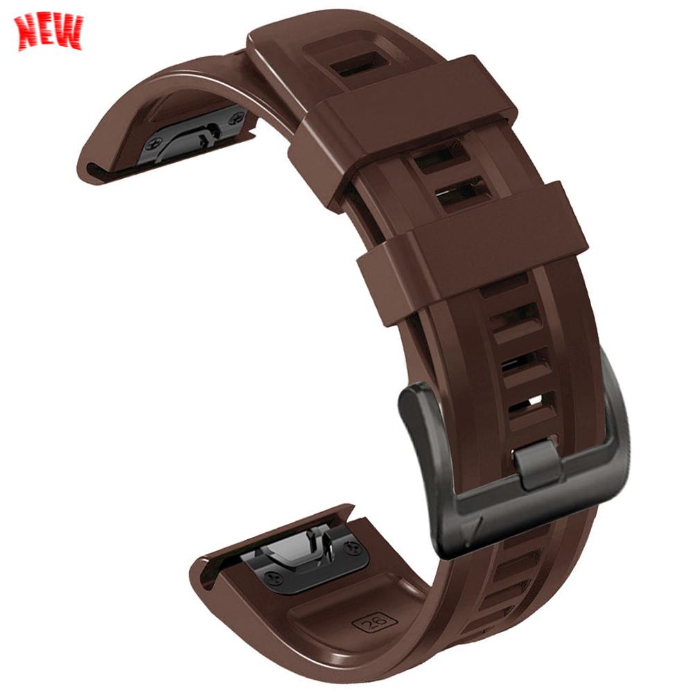 22mm 26mm Silicone QuickFit Sports Strap For Garmin Epix PRO Instinct 3 Quatix/DELTA/TACTIX/Fenix 6XPro 7 E 8pro 5XPlus Bracelet