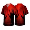 Men's V Neck Short Sleeve Halloween Print Pocket Scrub Top Lightweight Breathable Medical Uniform Shirt for Healthcare Professionals