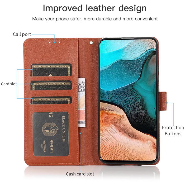 For Xiaomi Poco F2 Pro Leather Case on For Coque Xiaomi Poco F2 Pro Case Mi Little F2 Pro F3 M3 Cover Classic Wallet Phone Cases