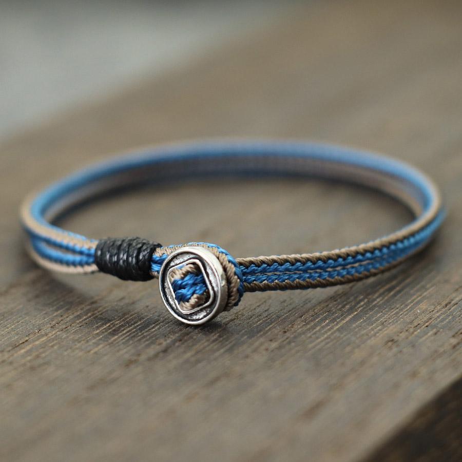 2mm Handmade Antique Rope Bracelet Simple Easy Hook Mens Armband Braclet