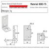 Adjustable 90-Degree Vertical Connector Bracket with Unequal Sides for Aluminum Profiles