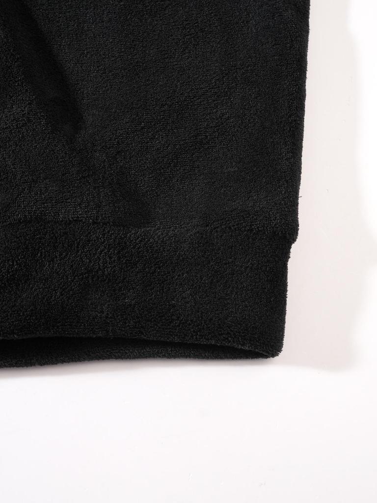 Men's Plus Size European Casual Hooded Sweatshirt & Shorts Set, Autumn/Winter Fashion, Coral Fleece