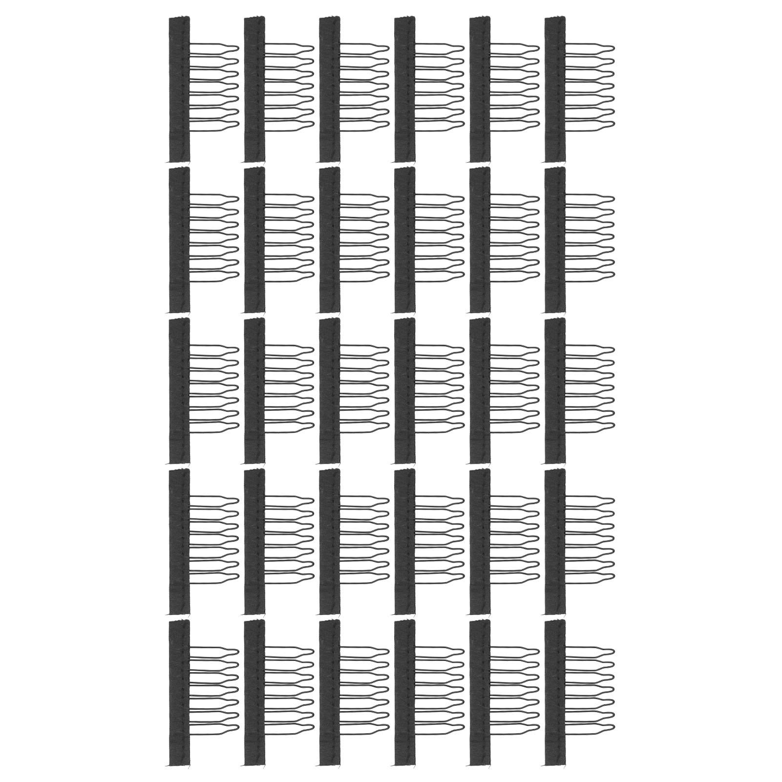 

30 шт. Гребінці-кліпси для перуки з нержавіючої сталі 7-зубчасті кліпси для перуки для перуки, шапочки, аксесуари для перуки, чорні чорний