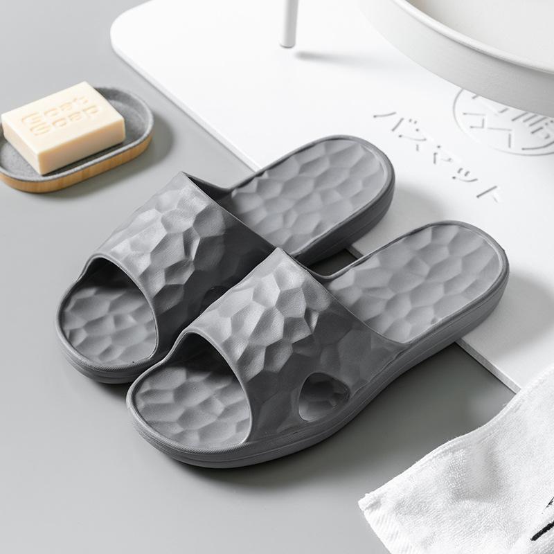 Slippers home summer Japanese style non-slip couple water cube slippers home bathroom bath slippers bacteriostatic slippers