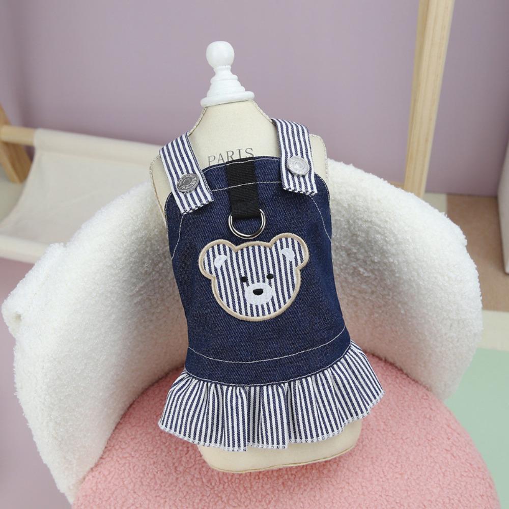 Soft Pet Strap Denim Skirt Cute Dog Vest Harness Fashion Pet Chest Strap Spring
