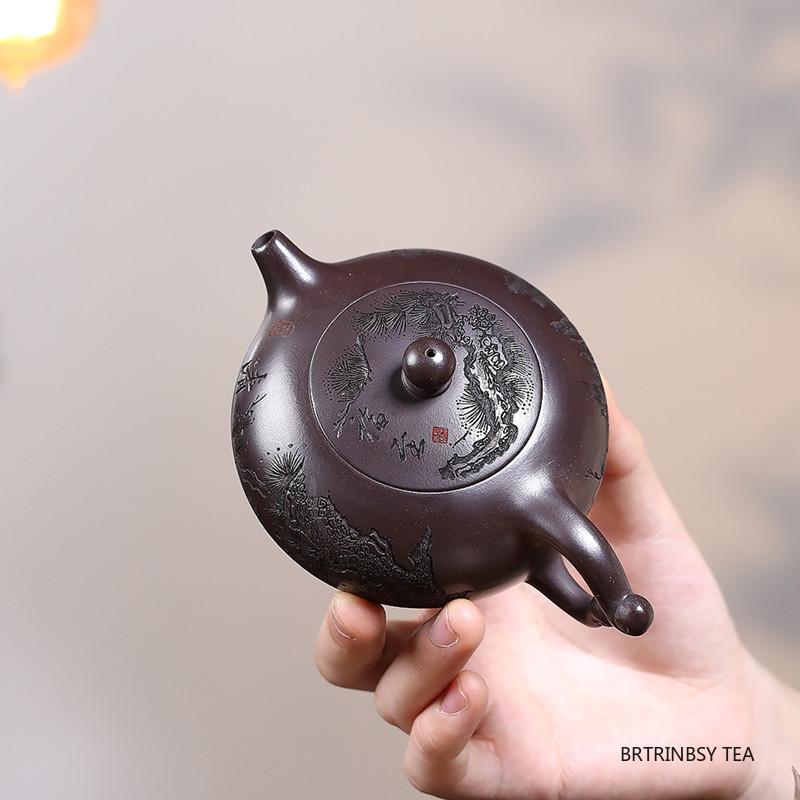 Tradition Yixing Purple Clay Teapot Chinese Handmade Tea Pot Household Beauty Kettle Raw Ore Zisha Tea Set Accessories 210ml