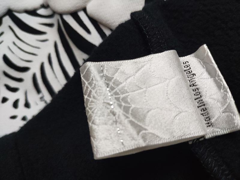 Hanorac cu Glugă pentru Bărbați, Greu, 450G, Fleece Gros, cu Design Pânză de Păianjen, din Străinătate