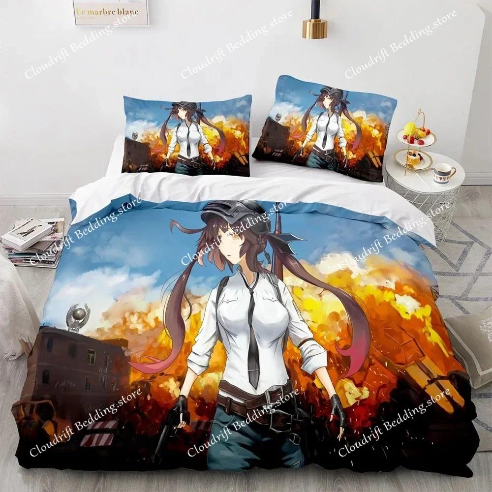 Game PUBG Bedding Set Single Twin Full Queen King Size Bed Set Aldult Kid Bedroom 3D Print Duvetcover Sets for Men Women