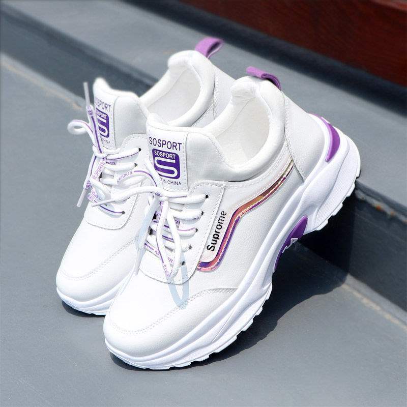 Sneakers ins breathable flat bottom lightweight dad shoes tide