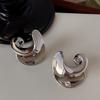 Vintage Irregular Metal Spiral Knot Stud Earrings for Women Exaggerated Unique Cool Earrings Luxury Jewelry Party Office Wear