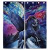 Animal Flying Horse Printed Curtains Fashion Printed Curtain for Bedroom Kitchen Living Room Home Decor New Pattern 2 Panels