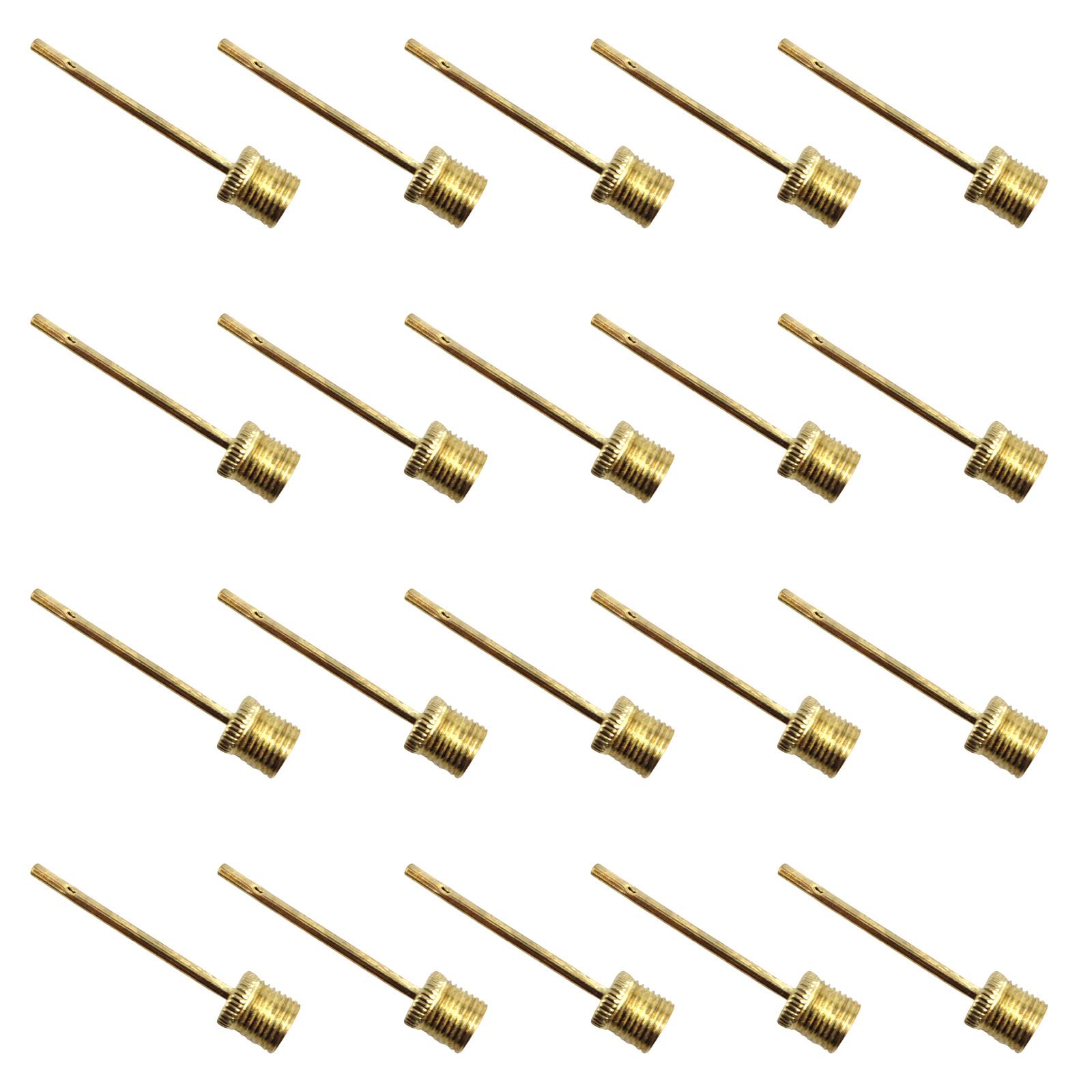 

20 шт. Игла для накачивания из нержавеющей стали, адаптер воздушного клапана, иглы для насоса для надувания мячей, игла для воздушного насоса, простая в использовании золотой