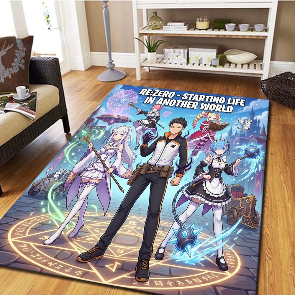 Re Zero Bedroom & Living Room Carpet, Home Decor Cool Movie Mat Play Floor Mat -HE45