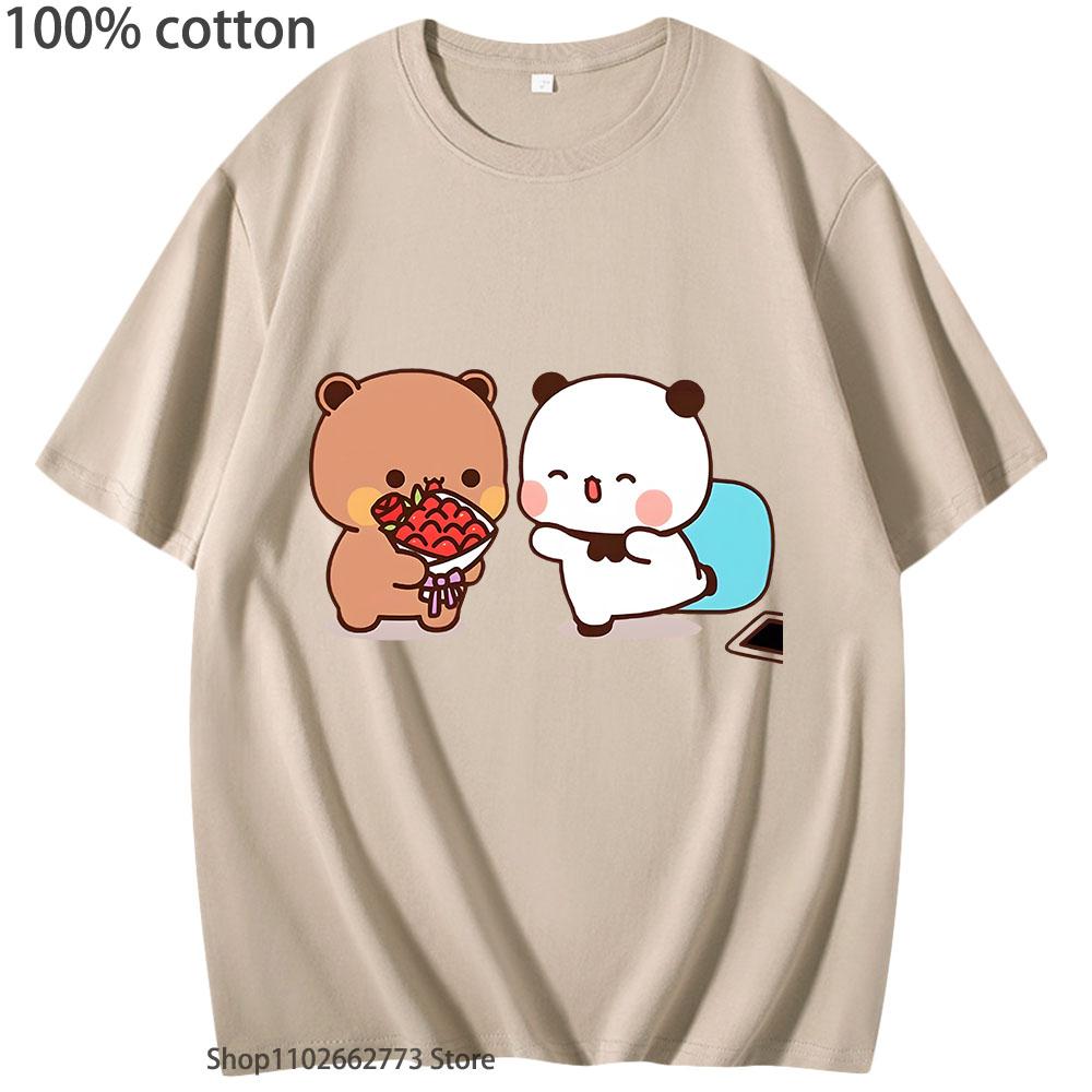 Urocze koszulki Dudu Witamy w domu Bubu Koszulka graficzna Kobiety Mężczyźni Casual Kawaii Nadruk Misia Pandy T-shirty Letnia bawełniana koszulka