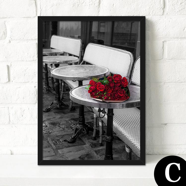 Rosenturm Schwarz-Weiß-Wohnzimmerdekoration, Malerei, moderne Landschaft, Schlafzimmer, Wandgemälde, Schlafzimmer, Sofa, Wandplakate