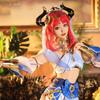 Genshin Impact Nilou Sumeru Costume Cosplay Parrucca Rossa Donna Abiti Blu Vestiti Anime per Halloween Festa di Carnevale